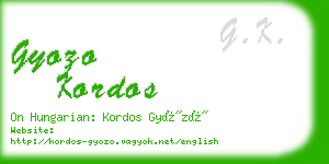gyozo kordos business card